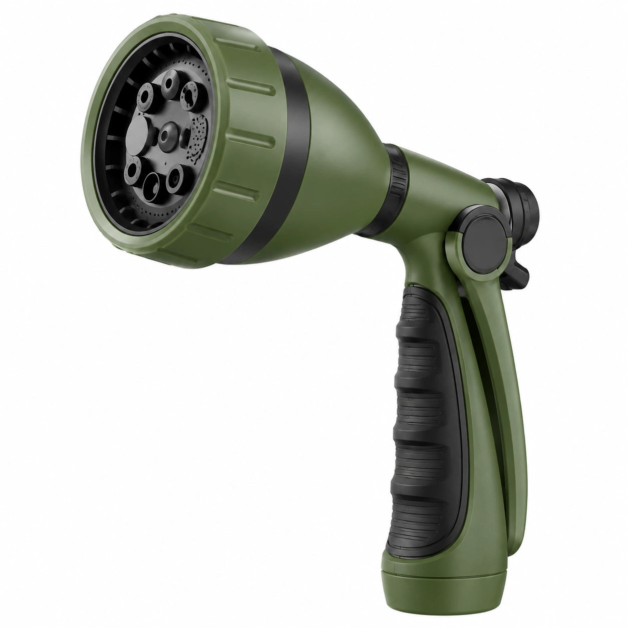 Pistola irrigazione da giardino 20 cm in plastica verde e nera con getto regolabile